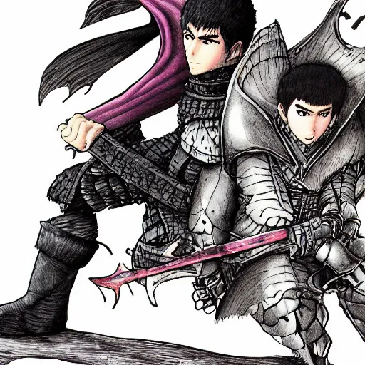 Prompt: guts and grifith from berserk