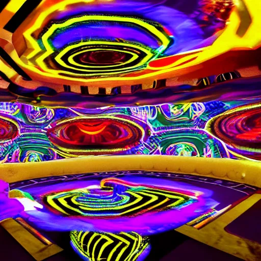 Image similar to tripping on LSD in vegas, 4K