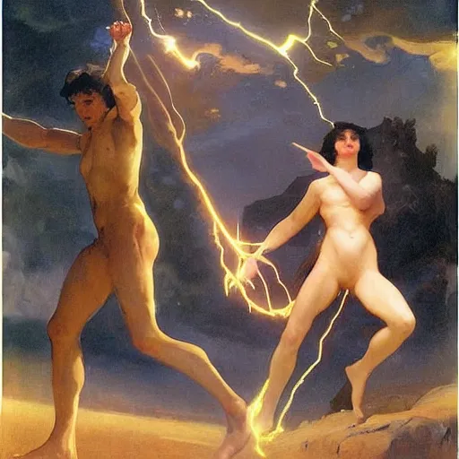 Prompt: dreamy landscape. science fiction. cinematic sci - fi scene. symmetry. accurate anatomy. science fiction theme with lightning. epic. art by john singer sargent - akira toriyama - joaquin sorolla - adolphe bouguereau