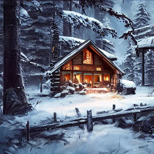 Image similar to a cabin in the woods by Klaus Wittmann