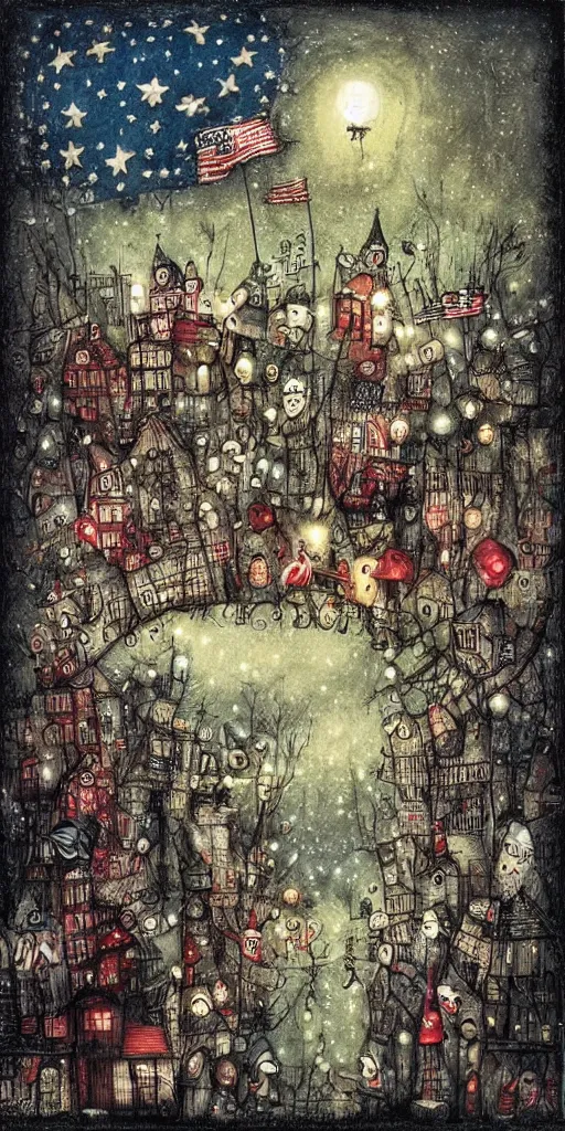 Image similar to a 4 th of july scene by alexander jansson