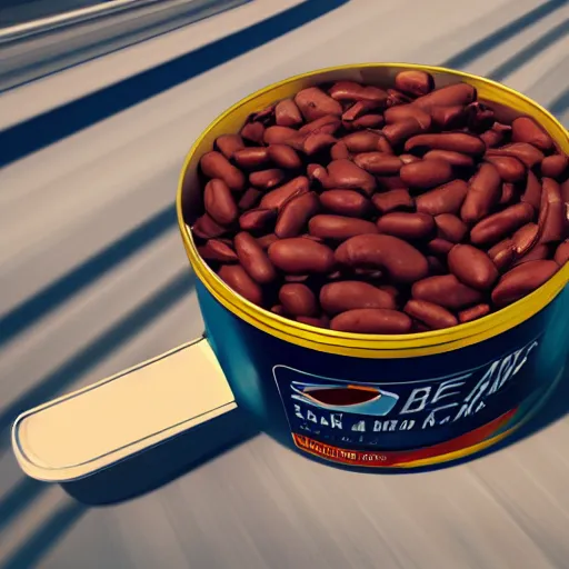 Prompt: a can of beans on the highway, realistic, hyper realism, 4k,