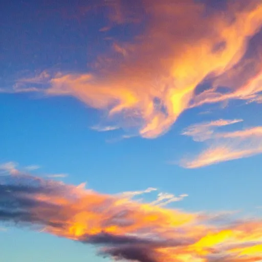 Image similar to photo of sunset clouds look like shape of virgin mary