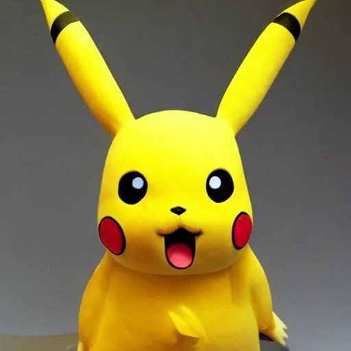 Image similar to Pikachu Sculpture made out of Papyrus