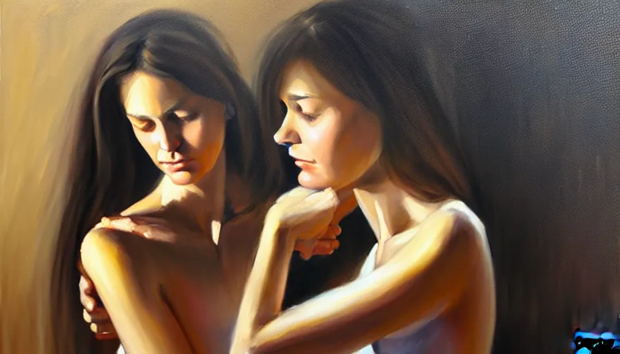 Image similar to the two complementary forces that make up all aspects and phenomena of life, by Emilia Wilk