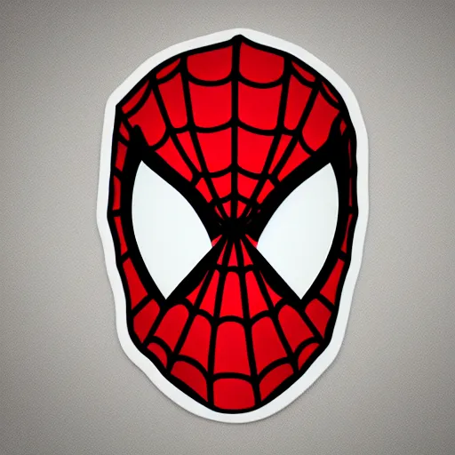 sticker of a cute spiderman, white border, die cut, | Stable Diffusion