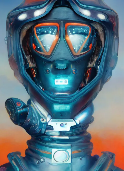 Image similar to symmetry!!! closeup portrait of a cyborg racer girl, fashion racing jumpsuit, shoulder pads, in clouds, cinematic light, windy, teal orange, volumetric smoke simulation! by gerald brom, by mikhail vrubel, by peter elson, muted colors, extreme detail, trending on artstation, 8 k