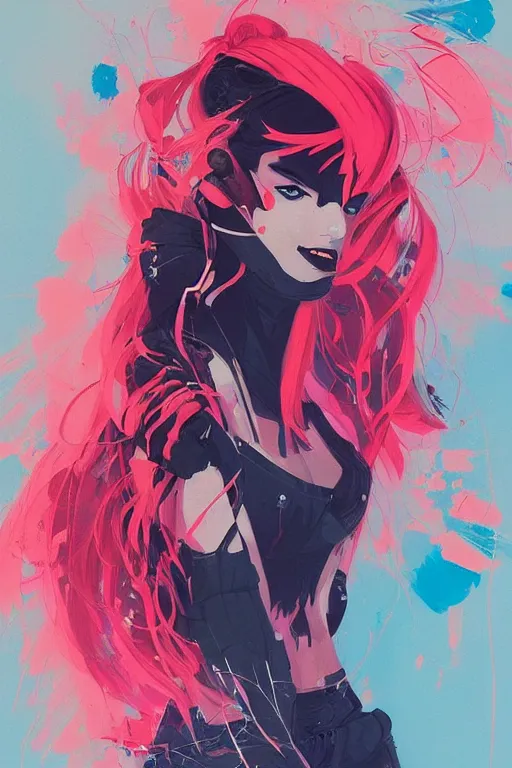 Image similar to an ultradetailed beautiful painting of a stylish fighter from ninjala, by conrad roset, fiona staples and kinu nishimura, featured on artstation