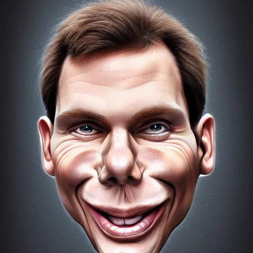 Image similar to Caricature portraits done of Jerma, realistic, hyperrealistic, very realistic, highly detailed, very detailed, extremely detailed, detailed, oil painting, digital art, trending on artstation