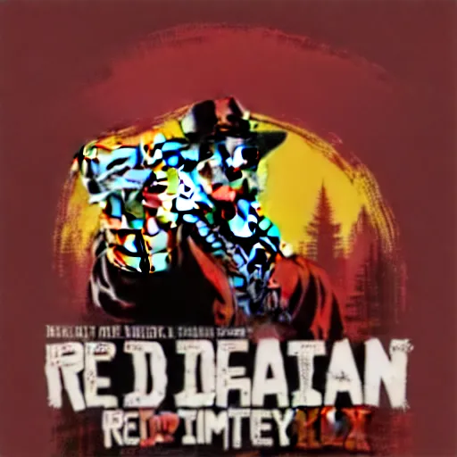 Image similar to illustration red dead redemption 2 artwork of kanye west, in the style of red dead redemption 2 loading screen, by stephen bliss