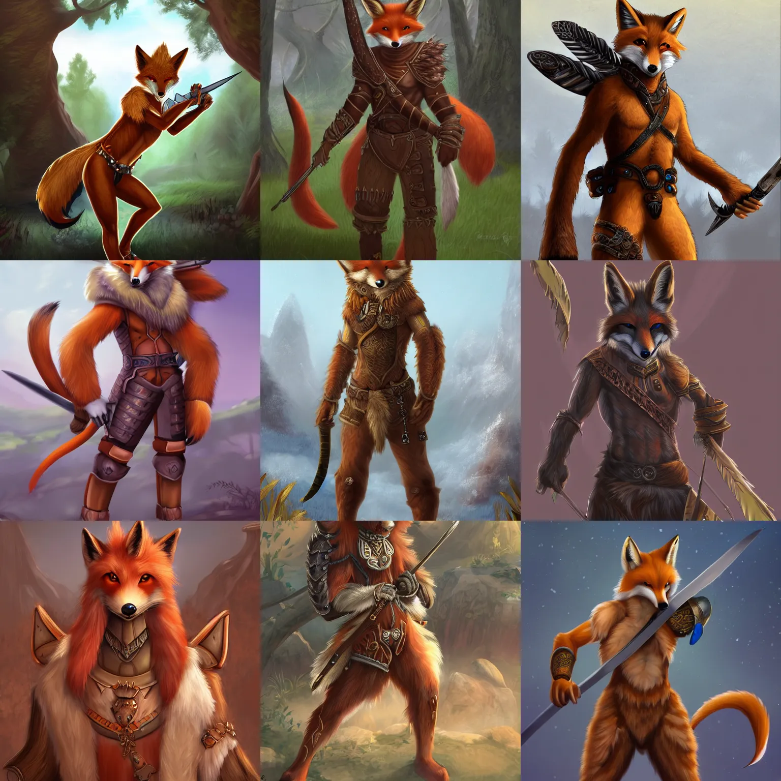 Prompt: award-winning extremely detailed anthro FurAffinity fantasy art of a handsome cute male warrior fox with a long tail, 4k, trending on FurAffinity