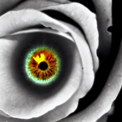 Image similar to the eye of a rose