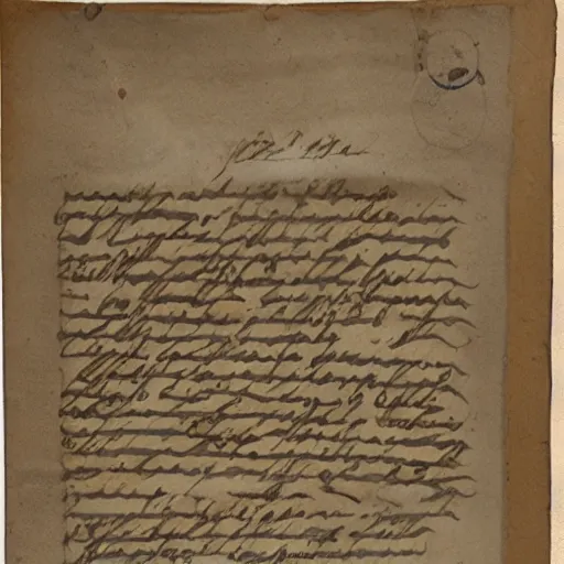 Image similar to letters on parchment falconi