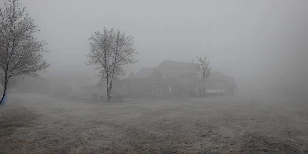 Image similar to Foggy ghost town