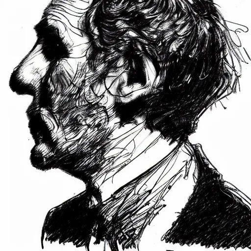 Prompt: a realistic yet scraggly portrait sketch of the side profile of a stern and sophisticated tiny tim, trending on artstation, intricate details, in the style of frank auerbach, in the style of sergio aragones, in the style of martin ansin, in the style of david aja, in the style of mattias adolfsson