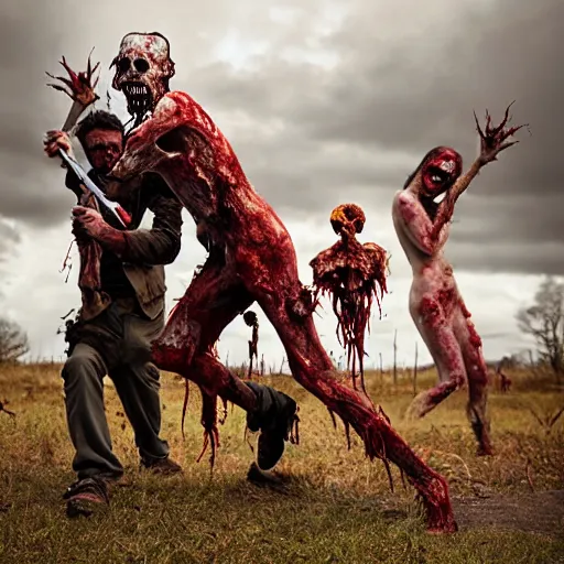 Prompt: zombie apocalypse by peter kemp, detailed