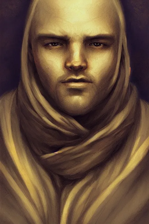 Prompt: Portrait of a monk by Charlie Bowater