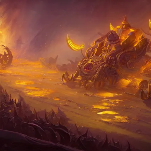 Prompt: a golden majestic chariots, yellow magic theme, bright art masterpiece artstation. 8 k, sharp high quality artwork in style of jose daniel cabrera pena and greg rutkowski, concept art by tooth wu, blizzard warcraft artwork, hearthstone card game artwork, the chariots