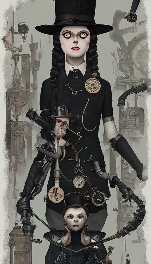 steampunk wednesday addams, sharp focus, james | Stable Diffusion | OpenArt