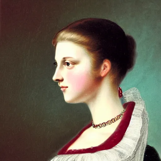 Image similar to a portrait of a german young adult princess, circa 1 8 5 4