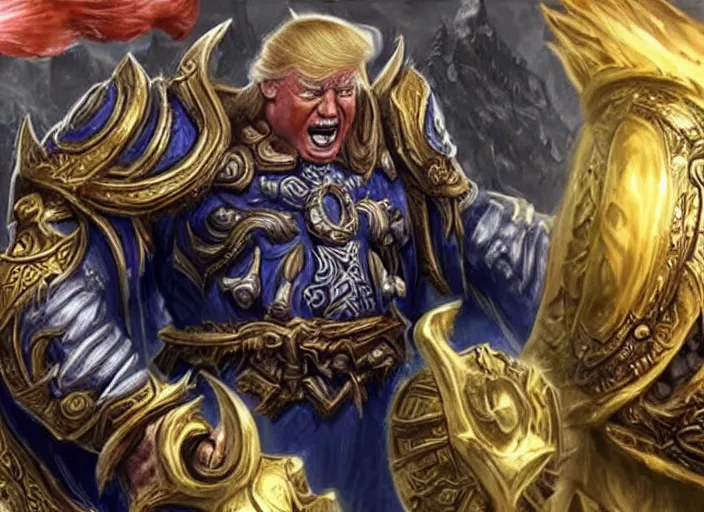 Image similar to donald trump as old god c'thun in world of warcraft