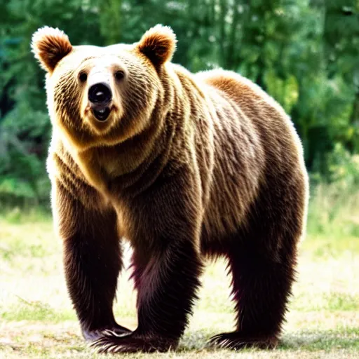 Image similar to a communist brown bear