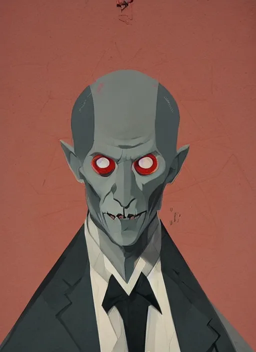 Image similar to symmetry!! portrait of nosferatu by sachin teng, organic, abstract, matte painting, geometric shapes, hard edges! graffiti, street art