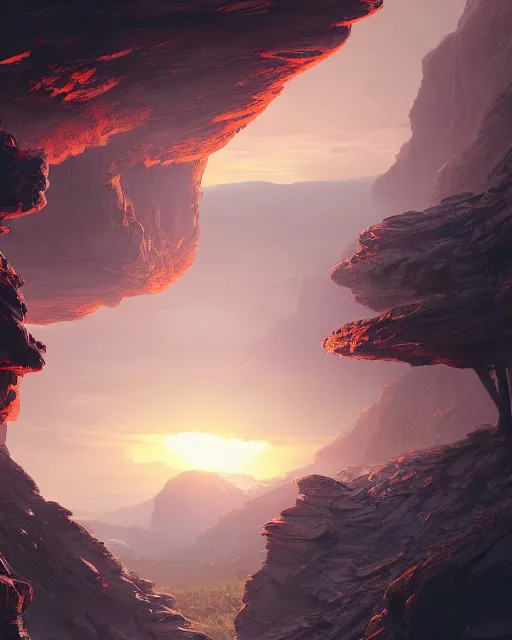 Image similar to dual sunrising in the valley of fire, environment art, fantasy art, landscape art, in the style of greg rutkowski, illustration, epic, fantasy, intricate, hyper detailed, artstation, concept art, smooth, sharp focus, ray tracing