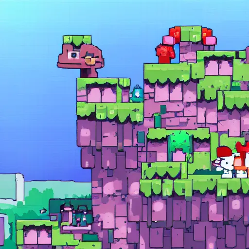 Image similar to mimiga village from cave story