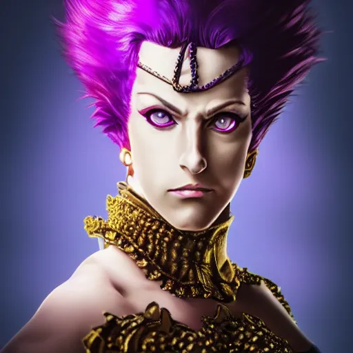 prompthunt: ''killer queen from jojo's bizarre adventure, official art,  dynamic pose, concept art, very detailed, digital paintting, jojo's,  artstation, high quality, 8 k