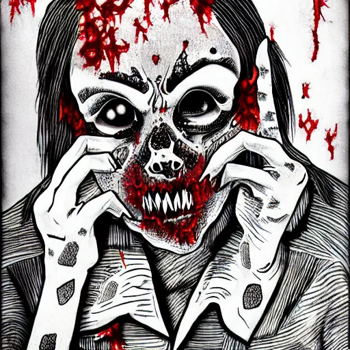 Image similar to zombie by ito junji