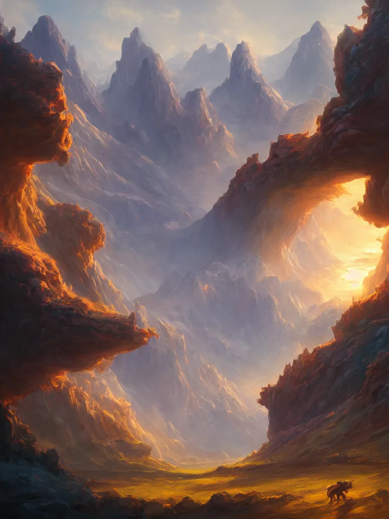 Prompt: fantasy landscape by noah Bradley. Artstation. Deviantart.