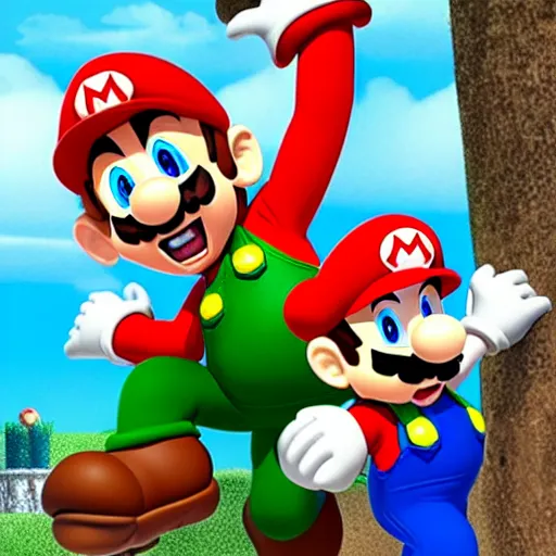 Image similar to realistic mario bros