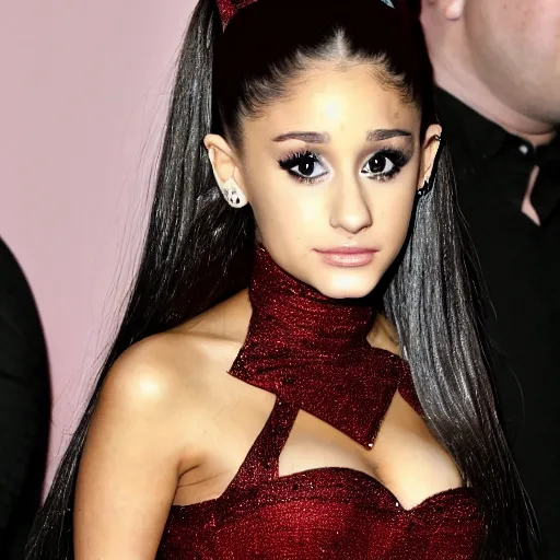 Prompt: ariana grande in a demon suit