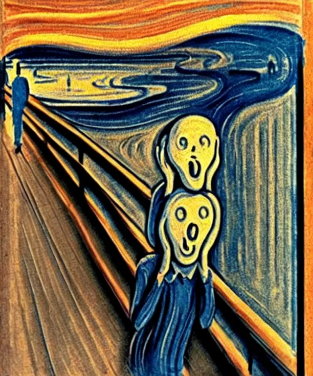 Image similar to artistic impression the scream