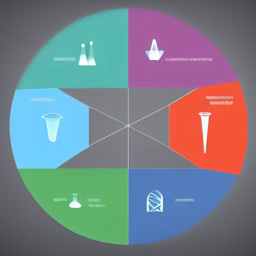 Prompt: data visualization of an isotype chart showing icons representing science and the economy, unreal engine