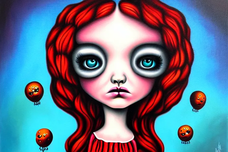 Image similar to pop-surrealism Lowbrow art painting in the style of Mark Ryden