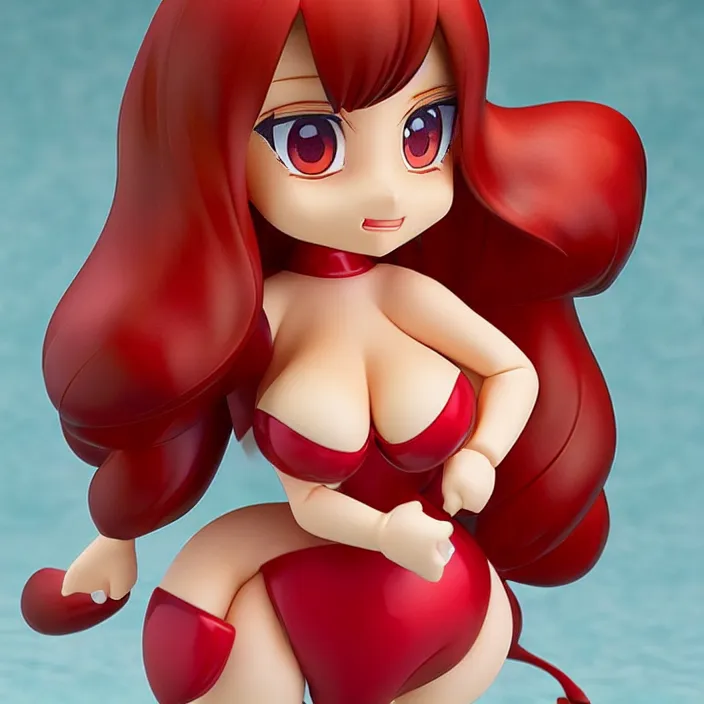 Prompt: jessica rabbit, an anime nendoroid of jessica rabbit, figurine, detailed product photo