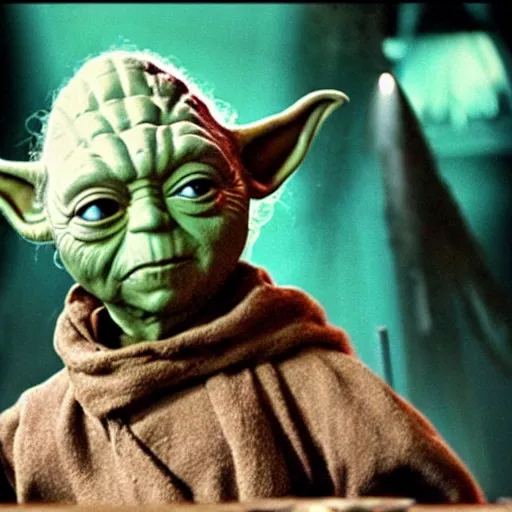 Prompt: Yoda played by Johnny Depp