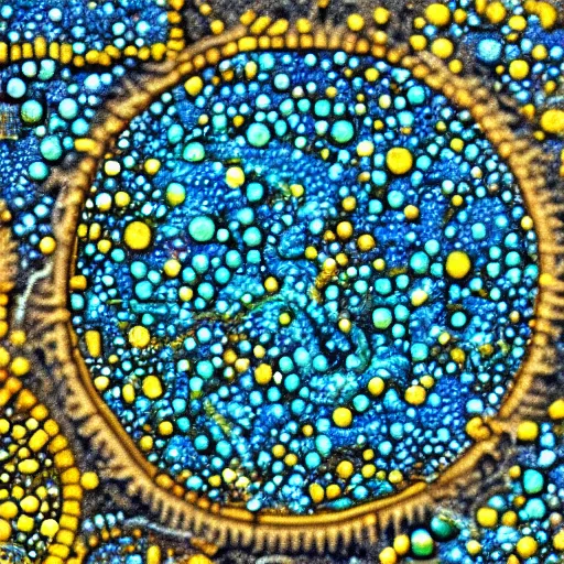 Image similar to 4 k microscope art microbiology