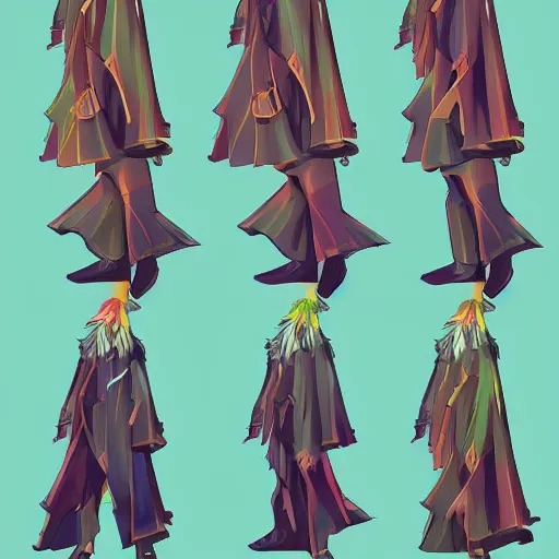 Prompt: rainbow wizard character concept style, by Makoto Shinkai