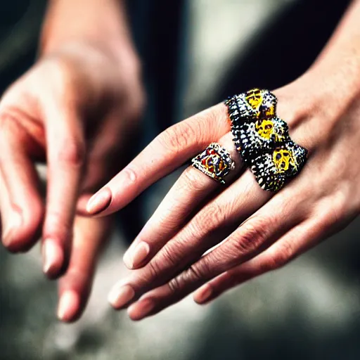 Image similar to Photo of a hand Jewellery model, bold, self confidence, cinematic,HDR,focus,