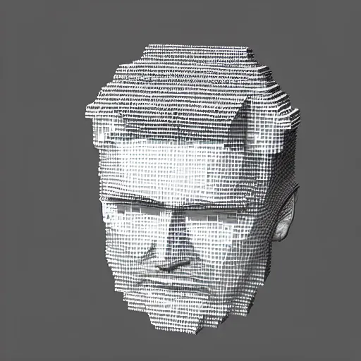 Prompt: an isometric head of donald trump, game art, voxels