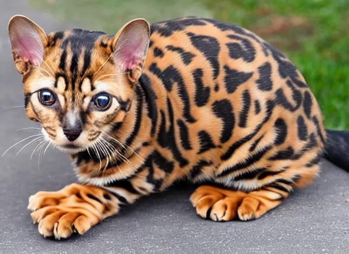 Prompt: Dachshund as a bengal cat
