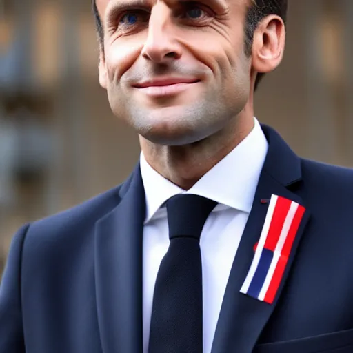 Image similar to Emmanuel Macron as a trade worker, Realistic, HDR, HDD, 8K, Profile Picture 1024px