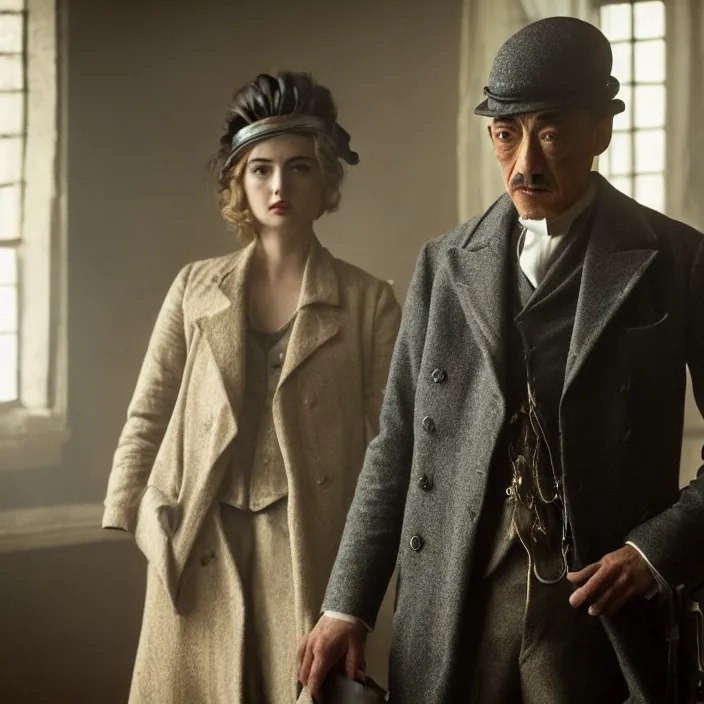 Image similar to Ana de Armas played by Giancarlo esposito in peaky blinders, 4k,