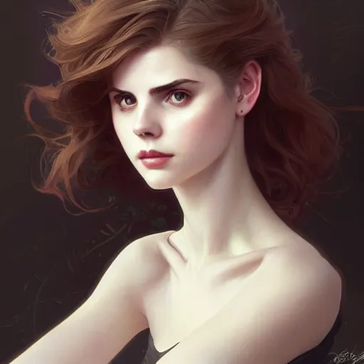 Prompt: beautiful natural Lucy Boynton, intricate, elegant, highly detailed, digital painting, artstation, concept art, smooth, sharp focus, illustration, art by artgerm and greg rutkowski and alphonse mucha and loish and WLOP