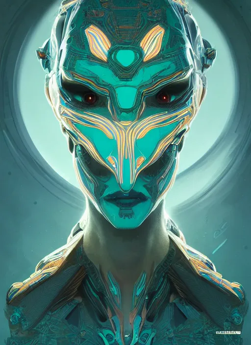 Prompt: symmetry!! portrait of teal alien in the style of horizon zero dawn, machine face, intricate, elegant, highly detailed, digital painting, artstation, concept art, smooth, sharp focus, illustration, art by artgerm and greg rutkowski and alphonse mucha, 8 k