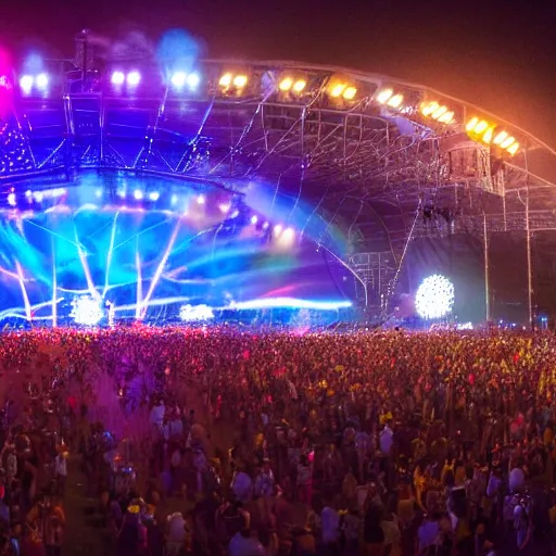 Image similar to edc at area 5 1. the main stage is located in a large aircraft hanger. shot on a sony a 7