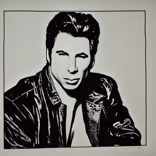 Prompt: John travolta by Warhol